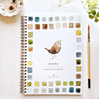 Aquarelverf werkboek - Vogels - emily lex studio watercolor workbook