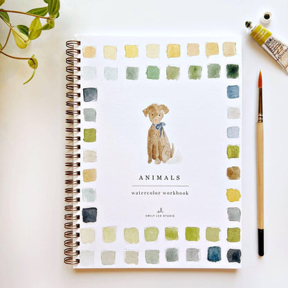 Aquarelverf werkboek - Dieren - emily lex studio watercolor workbook