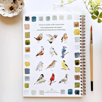 Aquarelverf werkboek - Vogels - emily lex studio watercolor workbook