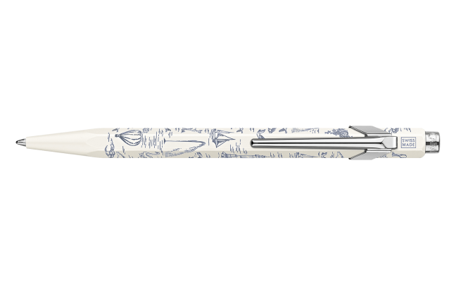 Limited Edition BallPoint Caran D'ache 849 Toile de Jouy wit
