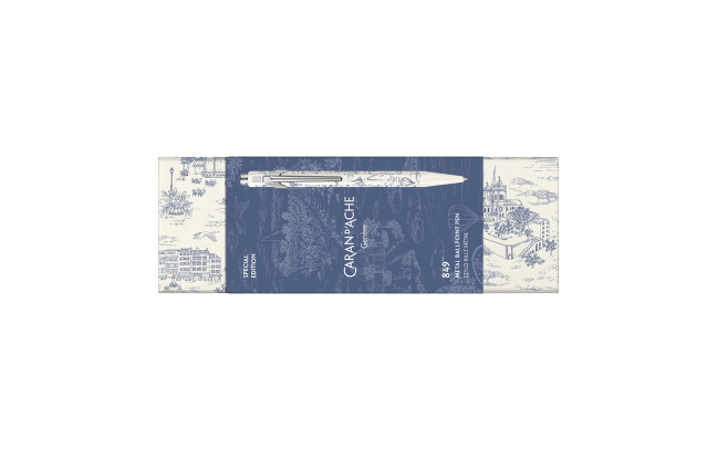 Limited Edition BallPoint Caran D'ache 849 Toile de Jouy wit