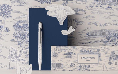 Limited Edition BallPoint Caran D'ache 849 Toile de Jouy wit