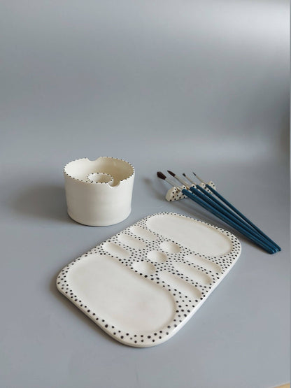 Artiestenset, Keramisch verfpalet, Aquarelpaletset Muddy Ceramic
