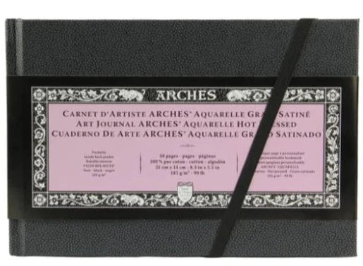 Schetsboek aquarelpapier A5(21x14cm) liggend, 185 grams 48 vellen Arches Dummy