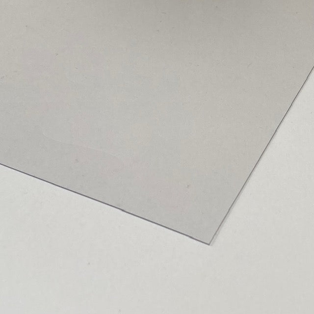 transparante pvc plaat (geschikt voor droge naald)±0.6 mm, diverse formaten