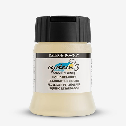 Zeefdruk inkt vertrager vloeibaar voor o.a. zeefdruk, Rowney liquid retarder 250ml