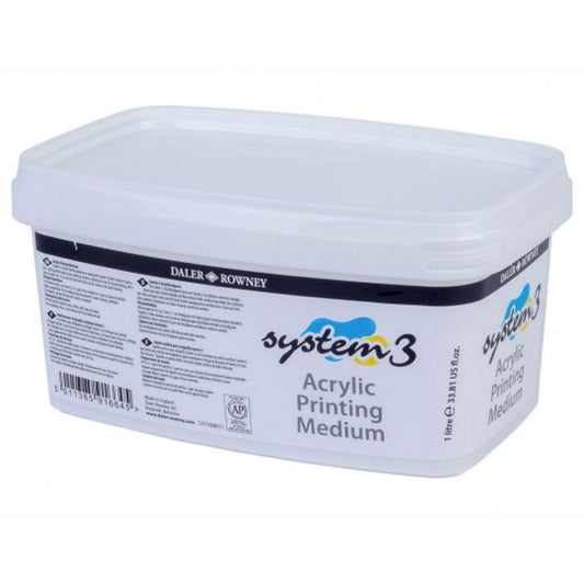 Zeefdruk vertragend acrylic printing medium, Rowney 1000ml