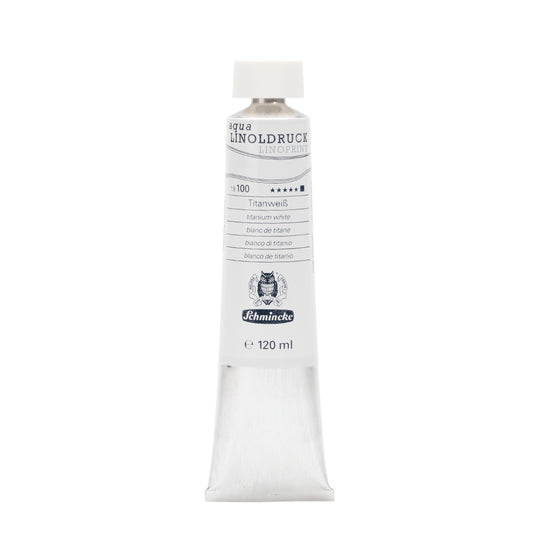 Blockprint inkt Waterbasis 75ml Speedball wit