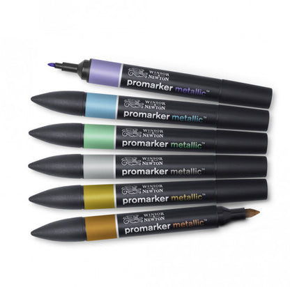 Promarker set 6 Metallic Colours Winsor & Newton