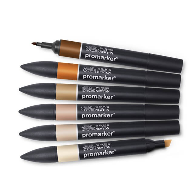 Promarker set 6 Skin Tones Set 2 Winsor & Newton