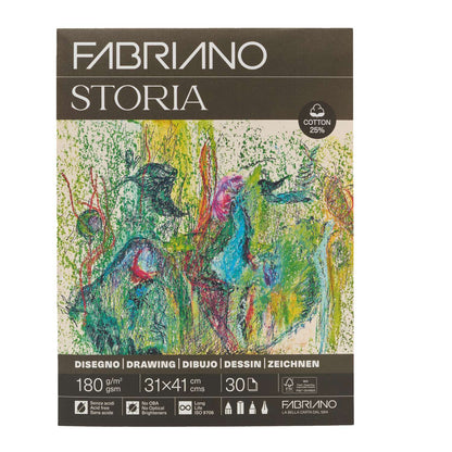 Fabriano Storia tekenpapier 12.5x18 cm 180 g/m2 25% katoen 30 vel