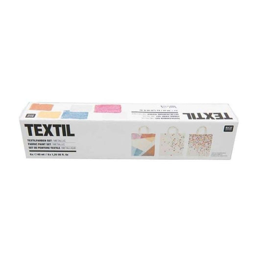Textielverf set metallic 6 x 40 ml Ricodesign