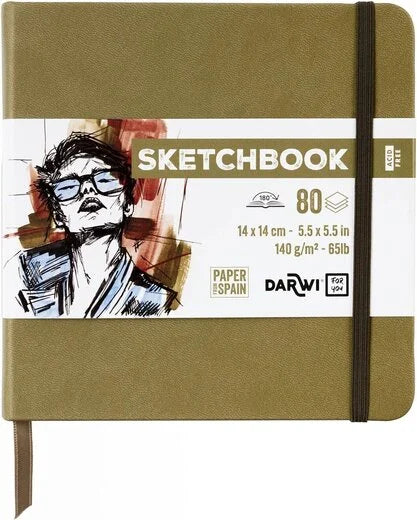 Dummie Darwi Groen Vierkant Klein (14x14 cm) wit papier 80 vellen 140 grams