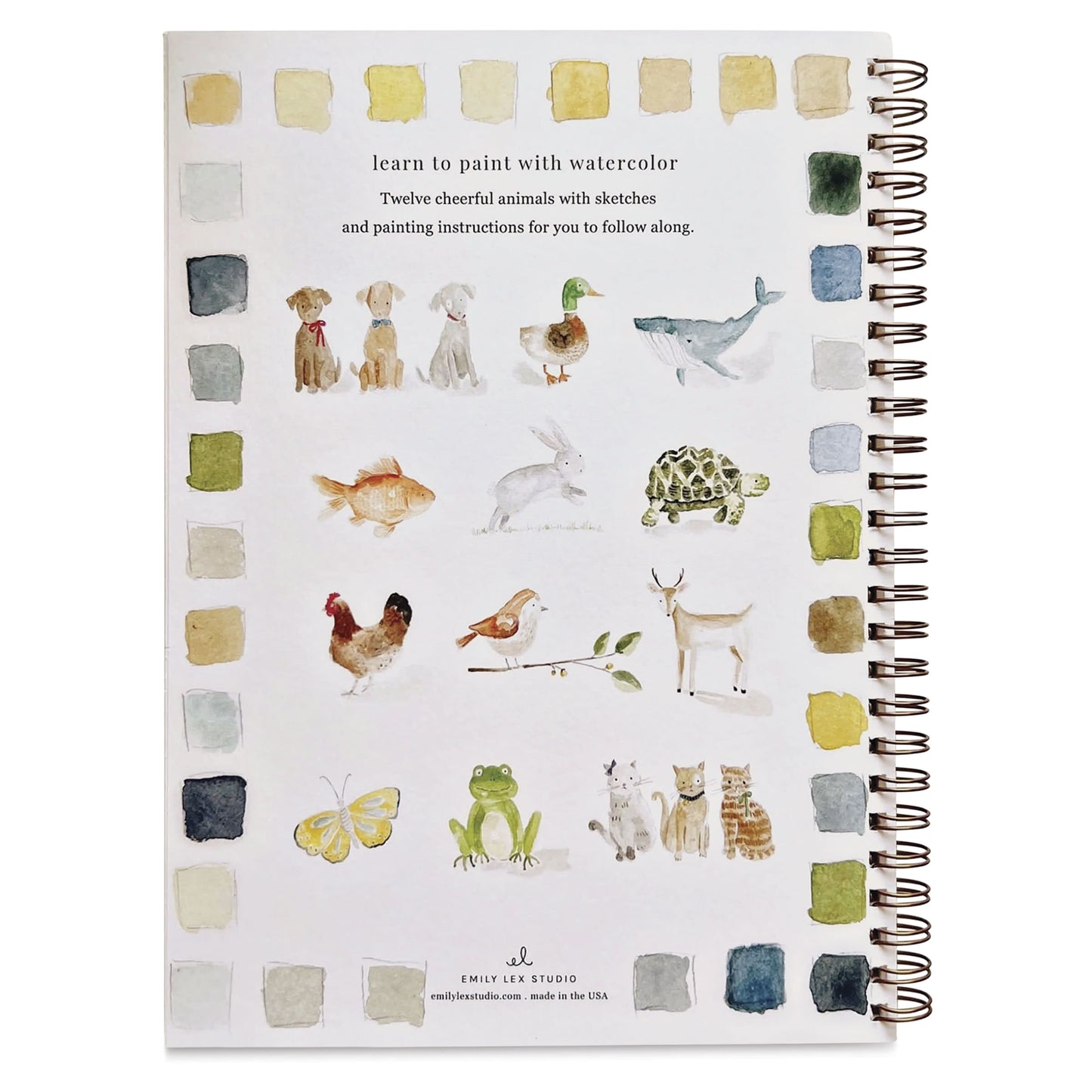 Aquarelverf werkboek - Animals - emily lex studio watercolor workbook