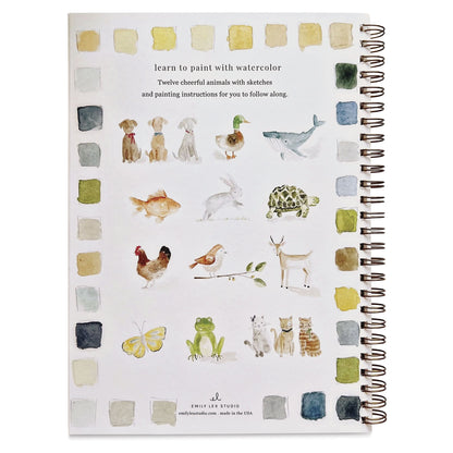 Aquarelverf werkboek - Animals - emily lex studio watercolor workbook